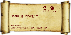 Hedwig Margit névjegykártya
